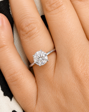 Load image into Gallery viewer, GIA Certified Natural Round Cut Diamond Engagement Ring Four prong set Solitaire Minimalist 14k Solid White Gold Wedding Bridal Ring 1.50ct