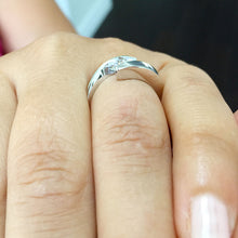 Load image into Gallery viewer, GIA Certified Natural Princess Cut Diamond Engagement Ring Tension Set 14k Solid And Heavy White Gold Bridal Wedding Ring Solitaire 1.00ct