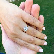 Load image into Gallery viewer, GIA Certified Natural Round Cut Diamond Engagement Ring Solitaire Style Bridal Ring Minimalist Wedding Ring 14k Solid Yellow Gold 1.50ct