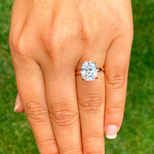 Load image into Gallery viewer, IGI Certified Cushion Cut Diamond Engagement Ring Solitaire Wedding Ring Four Prong Bridal Ring 14K Solid Rose Gold Propose Ring 4.00 G-VS2