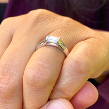 Load image into Gallery viewer, GIA Certified Natural Emerald Cut Diamond Ring 14k Solid White Gold Engagement Ring Semi Tension Set Ring Bridal Solitaire Ring 1.00ctw