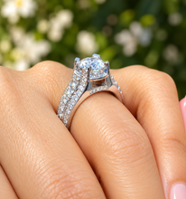 Load image into Gallery viewer, Round Diamond Hidden Halo Engagement Ring IGI Certified F-VS2 14K White Gold 2.70 CTW