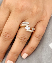 Load image into Gallery viewer, GIA Certified Natural Emerald And Princess Cut Engagement Ring And Matching Band Bridal Semi Tension Set 14k Solid And Heavy Rose Gold 2.00