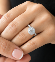 Load image into Gallery viewer, GIA Certified Natural Round Cut Diamond Engagement Ring And Matching Band Halo Wedding Set Women's Stunning 14k solid white gold 1.80ctw