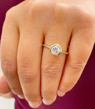 Load image into Gallery viewer, GIA Certified Natural Round Cut Diamond Engagement Ring Minimalist 14k Solid Yellow Gold Wedding Ring Bezel Set Bridal Ring Solitaire 1.00ct