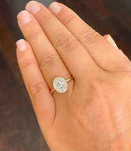 Load image into Gallery viewer, GIA Certified Natural Oval Shape And Round Cut Sides Natural Diamond Engagement Ring Bezel Set Bridal Ring 14k Solid Yellow Gold 1.12ctw