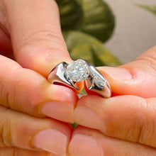 Load image into Gallery viewer, GIA Certified Natural Round Cut Engagement Ring Semi Tension Set Ring Propose Ring Solitaire Ring 14k Solid And Heavy White Gold 1.00ct