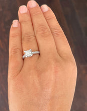 Load image into Gallery viewer, GIA Certified Natural Round Cut Natural Diamond Engagement Ring Halo Wedding Ring Prong Set Bridal Propose Ring 14K Solid White Gold 1.70ctw