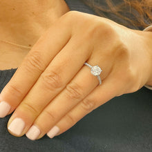 Load image into Gallery viewer, GIA Certified Natural Round Cut Diamond Engagement Ring Halo Wedding Ring Antique Style Filigree Ring 14K Solid White Gold Propose Ring 1.35ctw