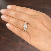 Load image into Gallery viewer, GIA Certified Princess Cut And Round Cut Sides Natural Diamond Engagement Ring And Matching Band Halo Bridal Set 14k solid yellow gold 1.20ctw