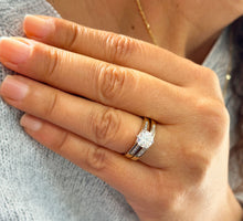 Load image into Gallery viewer, GIA Certified Natural Round Cut Diamond Engagement Ring And Matching Band Wedding Set Prong Set Bridal Set 14K Solid Yellow Gold 1.50ctw