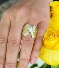 Load image into Gallery viewer, 14K Solid And Heavy Yellow Gold Princess Cut Forever One Moissanite Engagement Ring Deco, Bridal, Wedding, Bezel Set Solitaire 1.00ctw