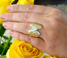 Load image into Gallery viewer, GIA Certified Natural Princess Cut Diamond Engagement Ring Bridal Ring Bezel Set Wedding Ring Solitaire 14K Solid And Heavy Yellow Gold 1.00ct