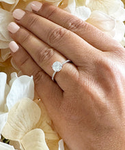 Load image into Gallery viewer, GIA Certified 14k Solid White Gold Round Cut Diamond Engagement Ring 1.35ctw
