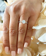 Load image into Gallery viewer, 14K Solid White Gold Round Cut Natural Diamond Engagement Ring Prong 1.35ct