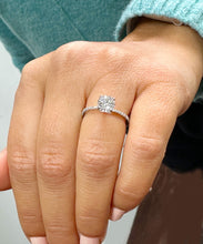 Load image into Gallery viewer, GIA Certified Round Cut Natural Diamond Engagement Ring Prong Set Wedding Ring Minimalist Bridal Propose Ring 14K Solid White Gold 1.35ctw