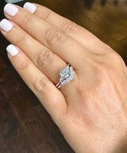 Load image into Gallery viewer, 14k Solid White Gold Round And Pear Natural Diamond Engagement Ring And Band 1.90ctw