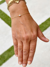 Load image into Gallery viewer, 14k Solid Yellow Gold Bracelet Moissanite Bracelet Gold Chain Diamond Bracelet, Chain Moissanite Bracelet Prong Set 0.25ctw Minimalist Style