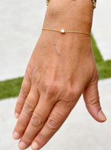 Load image into Gallery viewer, 14k Solid Yellow Gold Bracelet Moissanite Bracelet Gold Chain Diamond Bracelet, Chain Moissanite Bracelet Prong Set 0.25ctw Minimalist Style