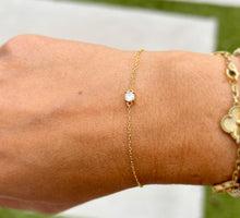 Load image into Gallery viewer, 14k Solid Yellow Gold Bracelet CVD Diamond Bracelet Gold Chain Diamond Bracelet, Chain Diamond Bracelet Prong Set 0.25ctw Minimalist Style