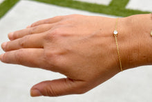 Load image into Gallery viewer, 14k Solid Yellow Gold Bracelet CVD Diamond Bracelet Gold Chain Diamond Bracelet, Chain Diamond Bracelet Prong Set 0.25ctw Minimalist Style