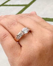 Load image into Gallery viewer, 14k Solid Rose Gold Round Cut Moissanite Engagement Ring Tension Set Ring Solitaire Propose Ring Anniversary Ring Wedding Ring 1.75ctw