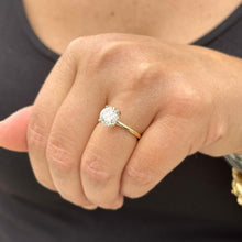 Load image into Gallery viewer, Round Cut Diamond Engagement Ring Solitaire Ring IGI Certified 14k Solid Yellow Gold Bridal Ring Wedding Ring Four Prong Set 2.00ct F-VS2