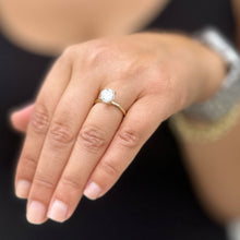 Load image into Gallery viewer, Round cut Moissanite Engagement Ring 14k Solid Yellow Gold Bridal Ring Wedding Ring Anniversary Ring Solitaire Four Prong Set 2.00ct