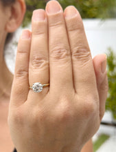 Load image into Gallery viewer, Round Cut Natural Diamond Engagement Ring Solitaire Ring 14k Solid Yellow Gold Bridal Ring Wedding Ring Four Prong Set 1.20ct F-VS2