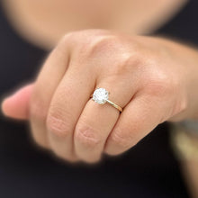 Load image into Gallery viewer, Round Cut Diamond Engagement Ring Solitaire Ring IGI Certified 14k Solid Yellow Gold Bridal Ring Wedding Ring Four Prong Set 2.00ct F-VS2