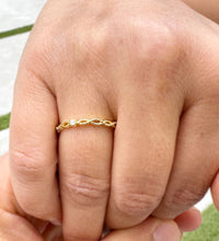 Load image into Gallery viewer, Round Cut Natural Diamond Band Minimalist Braided Style Stackable Band 14k Solid Yellow Gold Anniversary Bridal Solitaire Band Gift 0.05