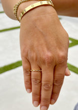 Load image into Gallery viewer, Round Cut Natural Diamond Band Minimalist Braided Style Stackable Band 14k Solid Yellow Gold Anniversary Bridal Solitaire Band Gift 0.05