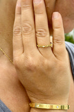 Load image into Gallery viewer, Round Cut Natural Diamond Band Minimalist Braided Style Stackable Band 14k Solid Yellow Gold Anniversary Bridal Solitaire Band Gift 0.05