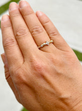 Load image into Gallery viewer, Round Cut CVD Diamonds Band Minimalist Stackable Band 14k Solid Yellow Gold Anniversary Band Bridal Band Prong Set 0.35ctw