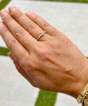 Load image into Gallery viewer, Round Cut CVD Diamonds Band Minimalist Stackable Band 14k Solid Yellow Gold Anniversary Band Bridal Band Prong Set 0.35ctw