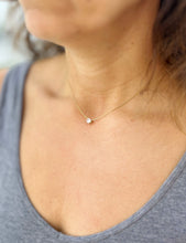 Load image into Gallery viewer, Round Cut Moissanie Pendant And Chain Solitaire Minimalist Dainty 14k Solid Yellow Gold Necklace And Chain Bridal Wedding Gift 0.50ct