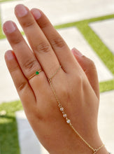 Load image into Gallery viewer, Round Cut Natural Green Emerald Ring 14K Solid Yellow Gold Minimalist Engagement Ring Solitaire Ring Wedding Ring Bridal Ring Gift 0.15ctw