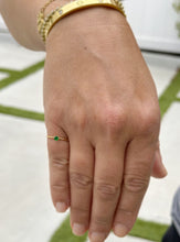 Load image into Gallery viewer, Round Cut Natural Green Emerald Ring 14K Solid Yellow Gold Minimalist Engagement Ring Solitaire Ring Wedding Ring Bridal Ring Gift 0.15ctw