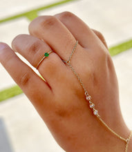 Load image into Gallery viewer, Round Cut Natural Green Emerald Ring 14K Solid Yellow Gold Minimalist Engagement Ring Solitaire Ring Wedding Ring Bridal Ring Gift 0.15ctw