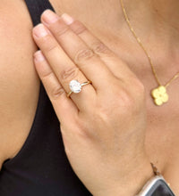 Load image into Gallery viewer, GIA Certified Natural Oval Cut Diamond Engagement Ring Solitaire Ring 14k Solid Yellow Gold Bridal Ring Four Prong Set Wedding Ring 1.50ct