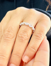 Load image into Gallery viewer, Marquise Cut CVD Lab Diamonds Eternity Band 0.25ct Each Horizonal Style Bridal Band In 14K Solid White Gold Wedding Anniversary Band 3.00ctw