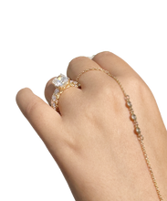 Load image into Gallery viewer, Cushion Cut And Round Cut Side Diamond Engagement Ring IGI Certified Double Halo 14k Solid Yellow Gold Bridal Halo Wedding Ring 7.50ctw