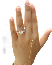 Load image into Gallery viewer, Cushion Cut And Round Cut Side Diamond Engagement Ring IGI Certified Double Halo 14k Solid Yellow Gold Bridal Halo Wedding Ring 7.50ctw