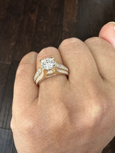 Load image into Gallery viewer, GIA Certified Natural Round Cut Diamond Engagement Ring In 14k Solid And Heavy Yellow Gold Wedding Ring 2.70ctw Bridal Ring Hidden Halo Style