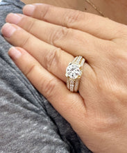 Load image into Gallery viewer, Round Cut Diamond Engagement Ring In IGI Certified 14k Solid And Heavy Yellow Gold Wedding Ring 2.70ctw Bridal Ring Hidden Halo Style F-VS2