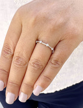 Load image into Gallery viewer, Round Cut Natural Diamond Band Minimalist Braided Style Stackable Band In 14k Solid White Gold Anniversary Bridal Band Gift For Her 0.05cw