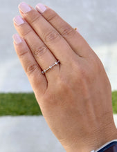 Load image into Gallery viewer, Round Cut Natural Diamond Band Minimalist Braided Style Stackable Band In 14k Solid White Gold Anniversary Bridal Band Gift For Her 0.05cw