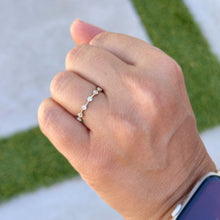 Load image into Gallery viewer, Round Cut Natural Diamond Band Minimalist Braided Style Stackable Band In 14k Solid Yellow Gold Anniversary Bridal Band Gift For Her 0.10cw