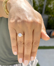 Load image into Gallery viewer, Round Cut Diamonds Engagement Ring IGI Certified Crown Six Prong Setting Solitaire Wedding Bridal Ring Set In 14K Yellow Gold 1.00ct F-VS2