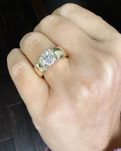 Load image into Gallery viewer, GIA Certified Round Cut Diamond Engagement Ring Semi Bezel Set Solitaire Bridal Ring 14k Solid Yellow Gold Wedding Solitaire Ring 1.50ct